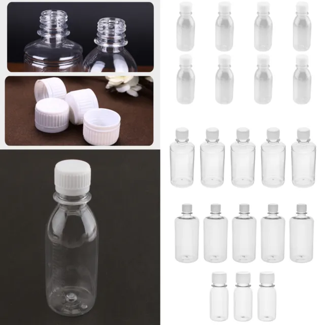 PET Empty Clear Plastic Bottle Essential Oil Container With Tamper Evident Cap