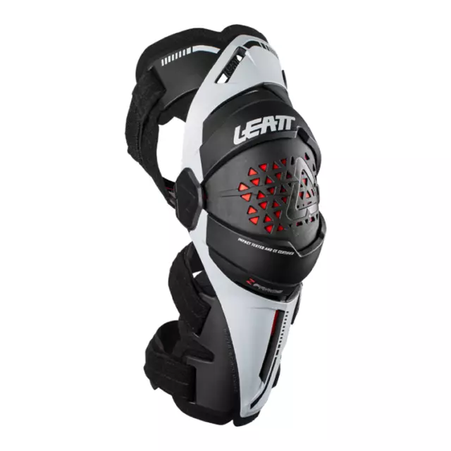 Leatt 2024 Z-Frame White Knee Brace Pair Protection Support Enduro Mx Motocross