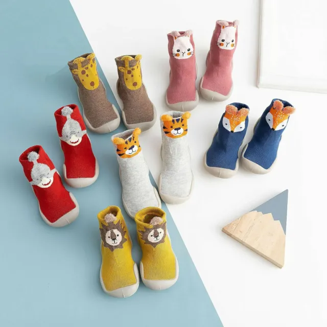 UK Baby Kids Winter Warm Toddler Anti-slip Slippers Socks Cotton Shoes
