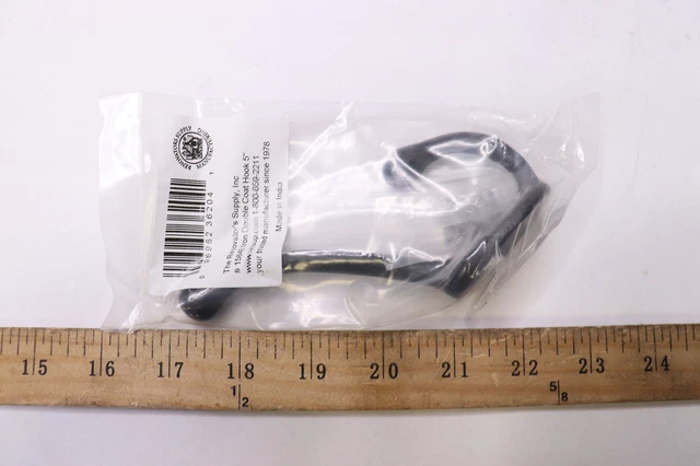 Renovators Supply Wrought Iron Double Hook Black for Coats Towels Robes 5"