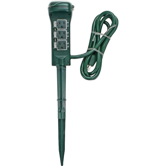 Temporizador exterior verde Prime 15A 125V 1875W estaca de potencia TNCDTSTK6 Prime TNCDTSTK6