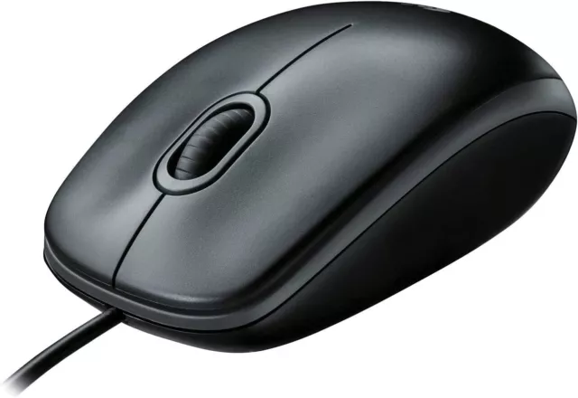 Logitech B100 Souris Filaire USB, 3 Boutons, Suivi Optique, Ambidextre