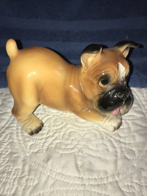Vintage Antique Lefton Japan Beagle Boxer Hound Dog Figurine hand made exclusive