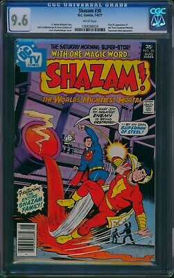 SHAZAM #30 ❄️ CGC 9.6 WHITE Pages ❄️ Superman Robot Appearance! DC Comic 1977
