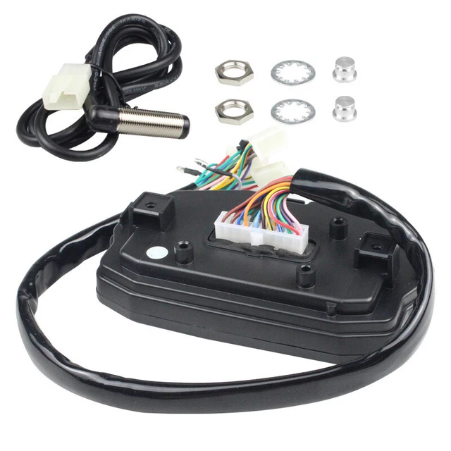 Universal Motorcycle Speedometer Odometer Digital LED Adjustable Meter Gauge Set