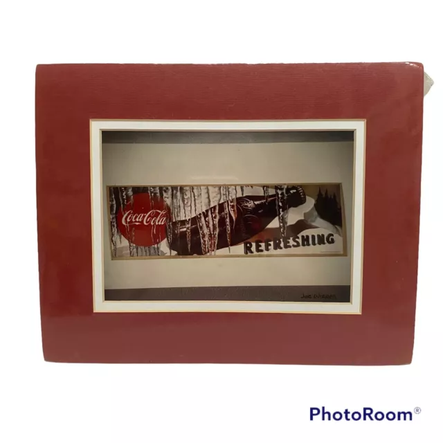 Coca Cola Refreshing Vintage Sign Matted Photo 10x8 Signed by Joe Wiener