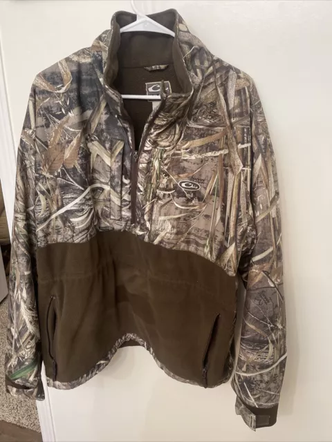 Drake Jacket Mens Size Large Camo Realtree Max 5 Hunting Waterfowl