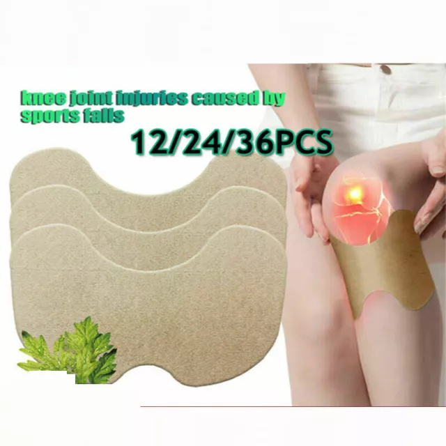 12/36PC Wormwood Moxa Hot Moxibustion Knee Pain Relief Patch Plaster Sticker Pad 2