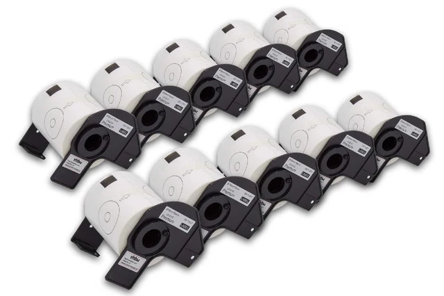 2 Rouleaux Étiquettes Continues DK-22214 12mm - Compatible Brother QL Série, 30.48m - 14