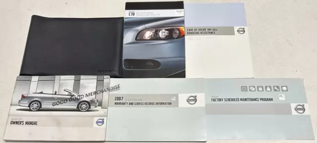 2007 Volvo C70 Owners Manual User Guide T5 Convertible I5 2.5L Turbocharged Oem