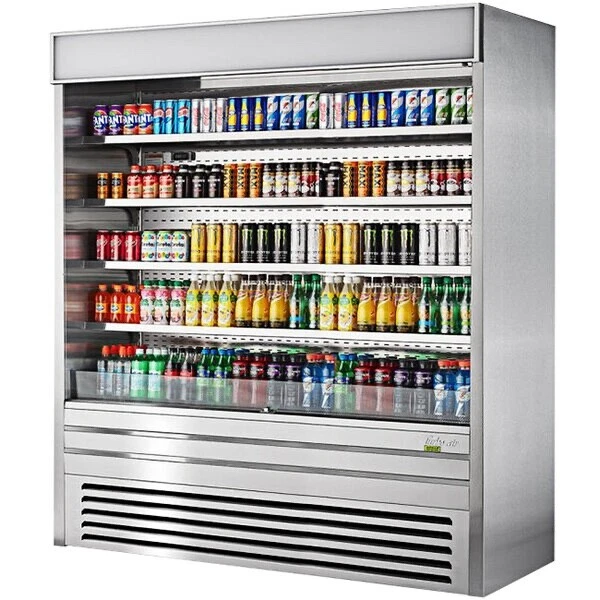 Turbo Air TOM-72ES-N 72" Stainless Steel Vertical Air Curtain Display Case