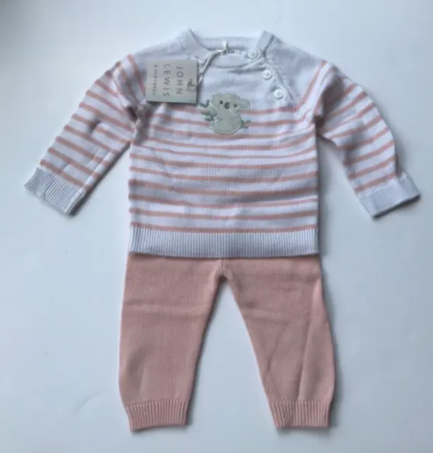 John Lewis Baby Girls Knitted Koala 2 piece Outfit Age 0-3 months *BNWT*