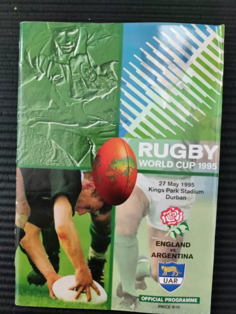 England v Argentina rugby union programme Rugby World Cup 1995 27th May Durban