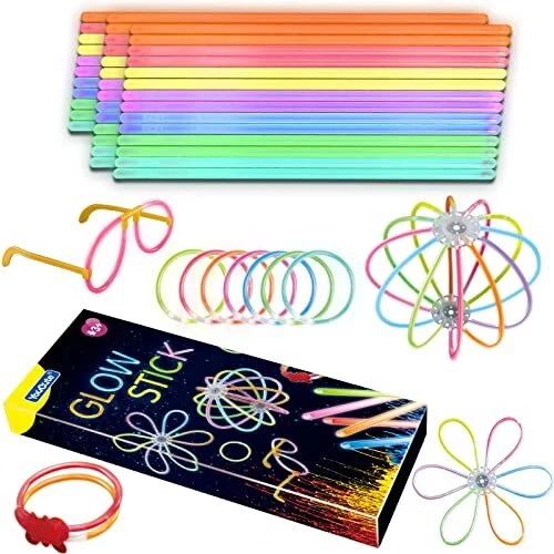 YouCute 45 Pièces Fluorescent Bracelet Lumineux Fluo Soiree Sacs de Fête Cade...