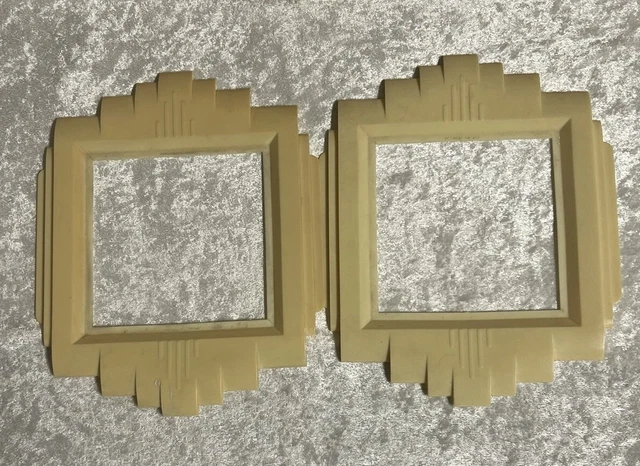 Vintage Protect-O-Shield Art Deco/Art Nouveau Double Light Switch Covers