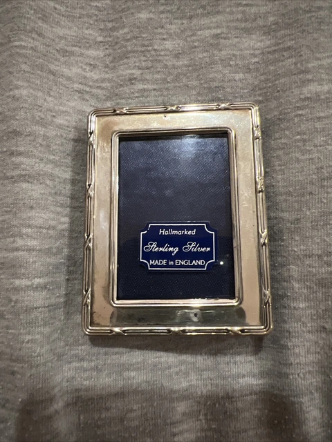 Cornice fotografica argento sterling contrassegnata mini supporto 5 x 6,5 cm