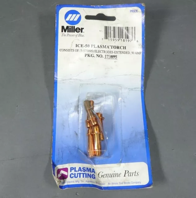 Miller 173895 Electrode, Extended 50A Plasma, Qty.5