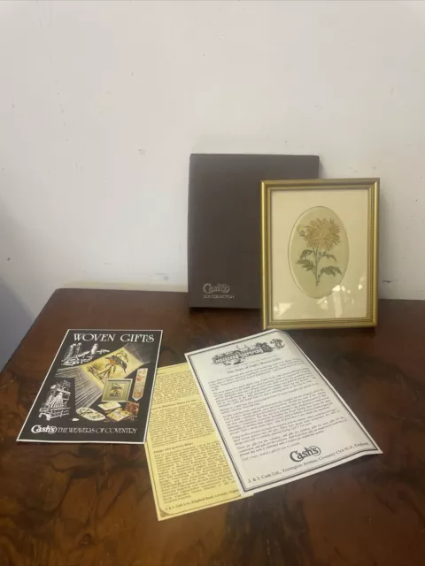 Cash's gewebtes Seidenbild, Chrysanthemen, verpackt & Papierkram