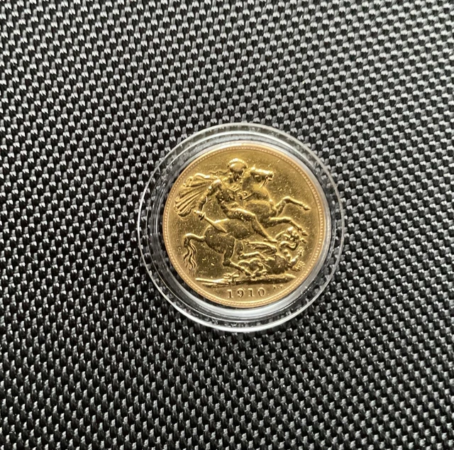 1910 London Edward VII Full Gold Sovereign - Good Condition - free P&P