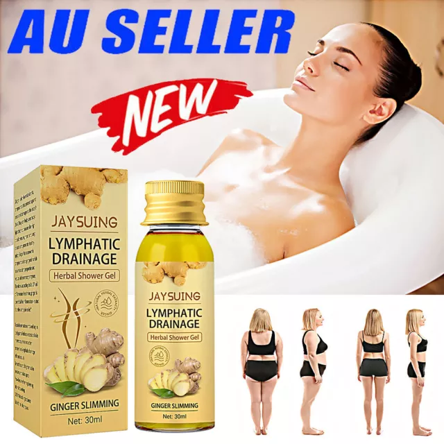 Lymphatic Drainage Herbal Shower Gel Ginger Natural Organic Body Wash GT