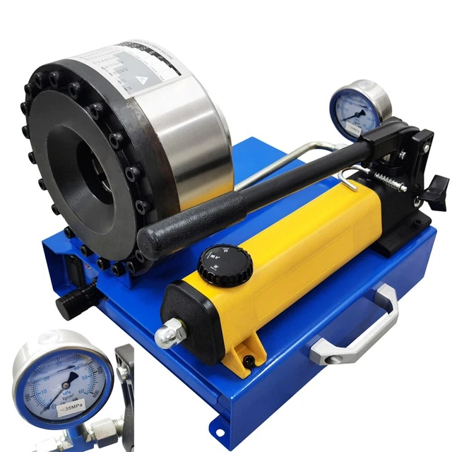 1"Portable Hydraulic Hose Crimper Oil Pipe Press Pipe Shrink Machine BucklePress