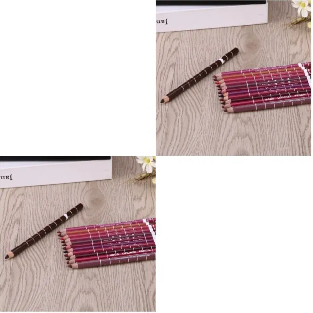 12 PIEZAS lápices delineadores de labios suaves fáciles de aplicar impermeables damas