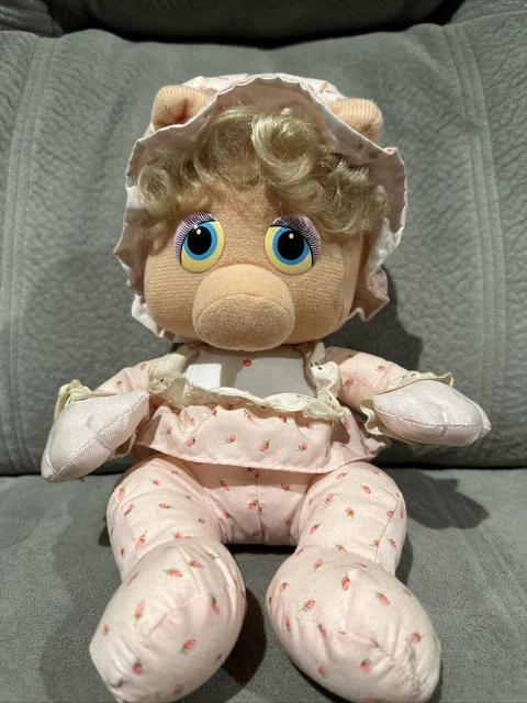 Vintage Hasbro Softies Muppet Babies Baby Miss Piggy Plush Doll 1985 Rare w/ Tag
