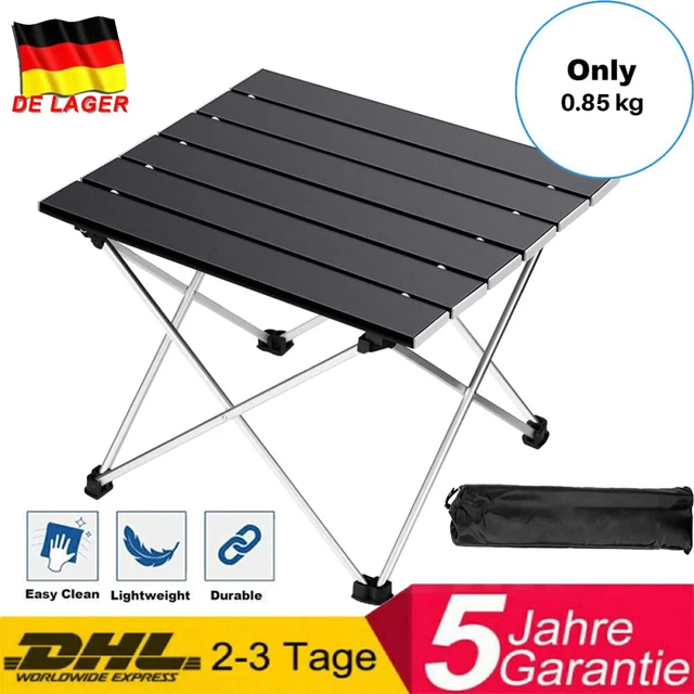CAMPINGTISCH KLAPPBAR FALTBAR Alu Rolltisch Klapptisch Falttisch
