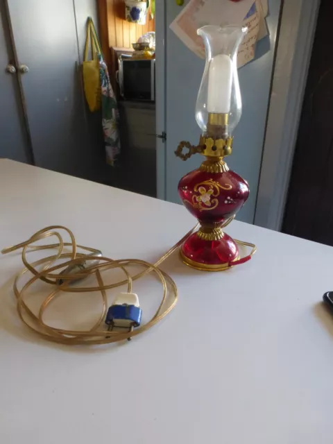 ANCIENNE PETITE LAMPE Pirouette De Table Bureau Chrome Art Deco EUR 170