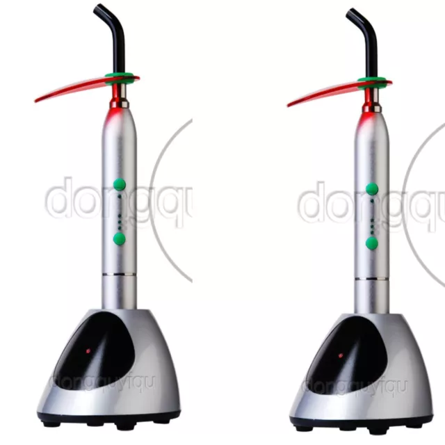 2* Wireless Dental LED Cordless Orthodontics Curing Light Lamp 2000MW Automatic