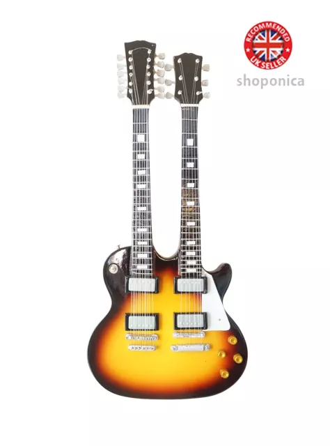 The Eagles Don Felder Double Neck Miniature Guitar Replica