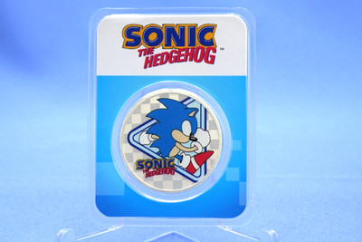Moneta ARGENTO 1 OZ AG Niue 2022 Sonic the Hedgehog tirapugni color ™ BLISTER 2. 