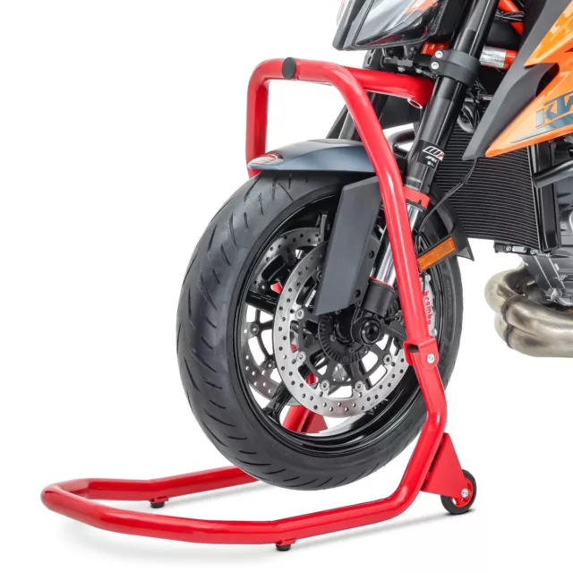 Motorrad Lenkkopf Montageständer Constands V4 rot mit 15mm PIN C-Ware