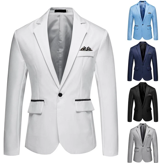 Costume d'affaires moderne coupe mince veste bureau pour hommes blazer tenue de
