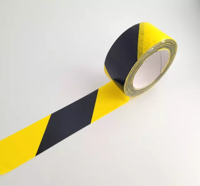 Hazard Warning Floor Marking Tape Waterproof Cloth Backed Heavy Duty Adhesive