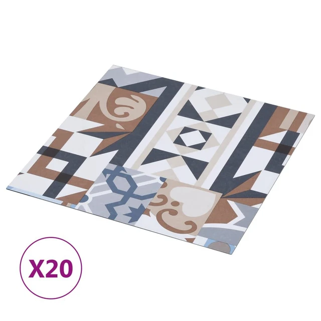 Vidaxl selbstklebende Bodendielen 20 Stck. PVC 1,86 M2 Mono Muster
