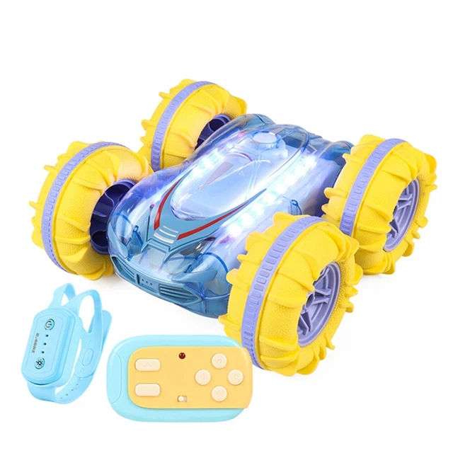 Amphibious Stunt Rc Car - Double-sided Rolling - 2.4g - Electric - Kids' Toy - Red