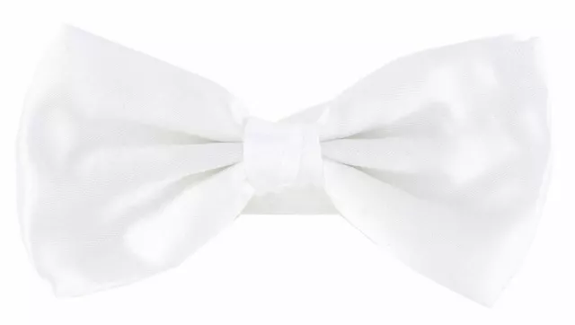 Knightsbridge Set collana da uomo cravatta con fiocco e Cummerbund - Bianco 2