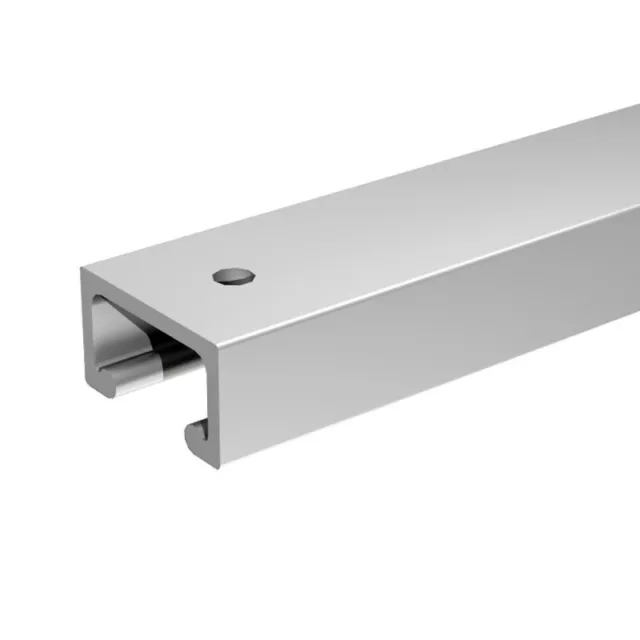 Kit SLID'UP 210 aluminium anodisé naturel pour 3 portes de placard  coulissantes 16 mm - rail 2,7 m - 70 kg