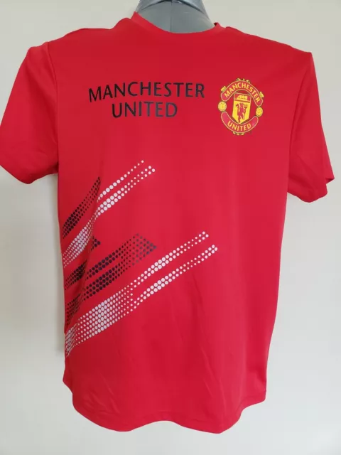 Manchester United Mens Adidas T-Shirt Sz L- Red Premier League EPL Pogba A3