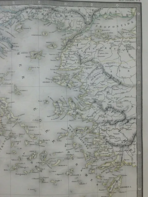 Greece Crete 1837 Andriveau-Goujon Large Antique Map 19Th Century 3