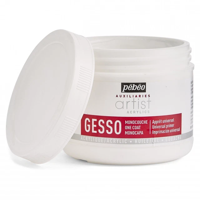 Pebeo Artista Acrílico Y Aceite Auxiliares Gesso Uno Abrigo Universal Base 500ml