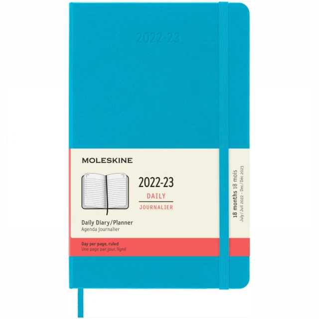 MOLESKINE 18 MONTH Diary Notebook 20222023 Large Daily Hardcover