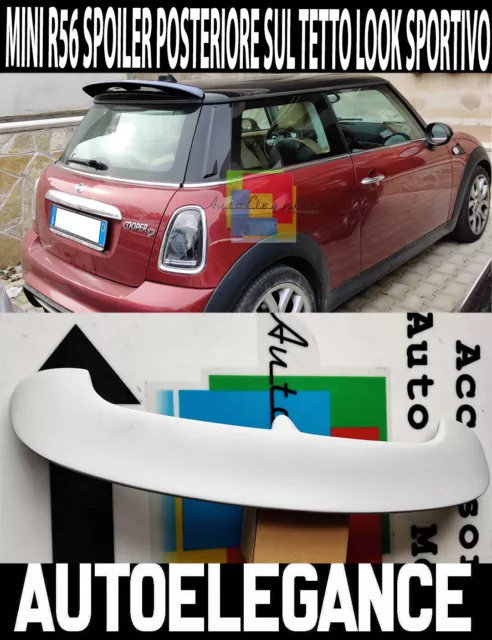 Alettone Tetto Per Mini Cooper R56 Spoiler Posteriore Look Cooper S .-