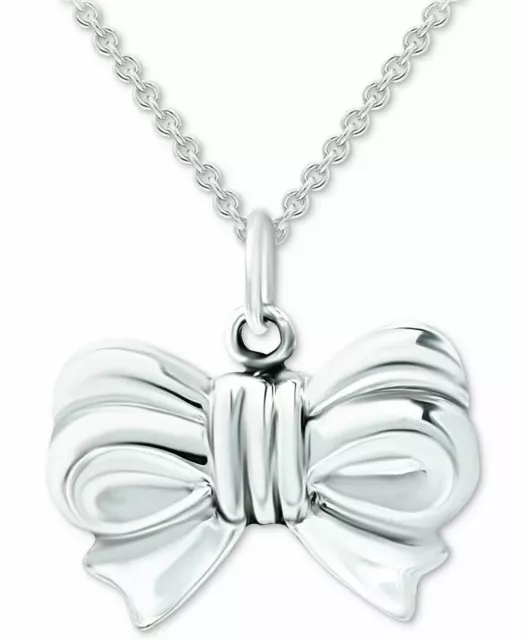 Giani Bernini Bow 18" Pendant Necklace in Sterling Silver msrp $71