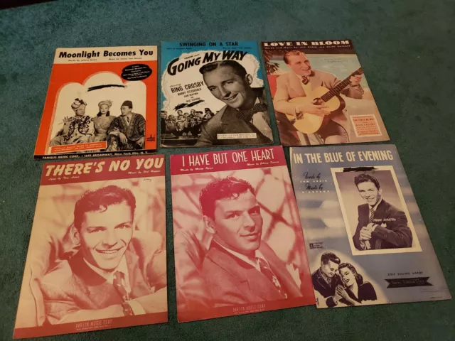Frank Sinatra Bing Crosby Sheet Music Lot of 7 1940s