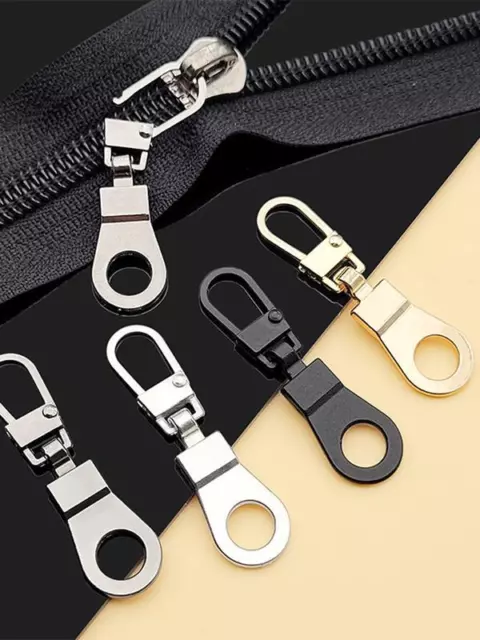 5Pcs Zipper Pull Puller End Fit Tag Replacement DIY Buckle Fixer Zip Cord Tab CA