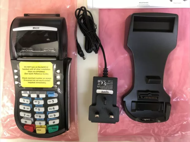 SPIRE M4230 Wireless Credit Card Reader &Charger Docking Station Sim Printer Li- 2