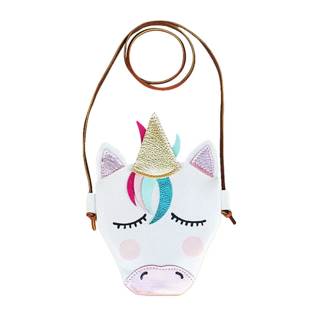 Borsa portafoglio bambini cartone animato borsa a tracolla unicorno diagonale mini donna