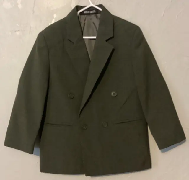 Boy Size 5 Suit Jacket Green Checked